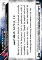 Back Of Card | Stephen Piscotty Baseball Cards 2016 Topps Update
