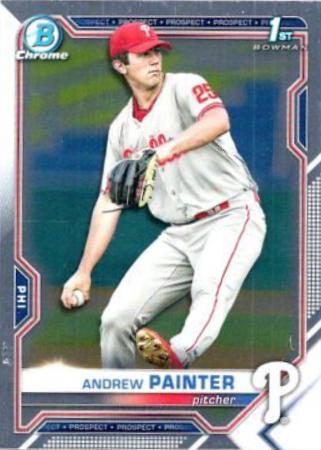 Andrew Painter #BDC-10 Baseball Cards 2021 Bowman Draft Chrome