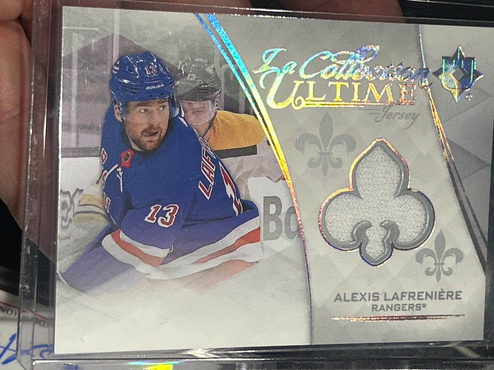 Alexis Lafreniere #LCU-AL Hockey Cards 2023 Upper Deck Ultimate Collection La Collection Ultime Jersey