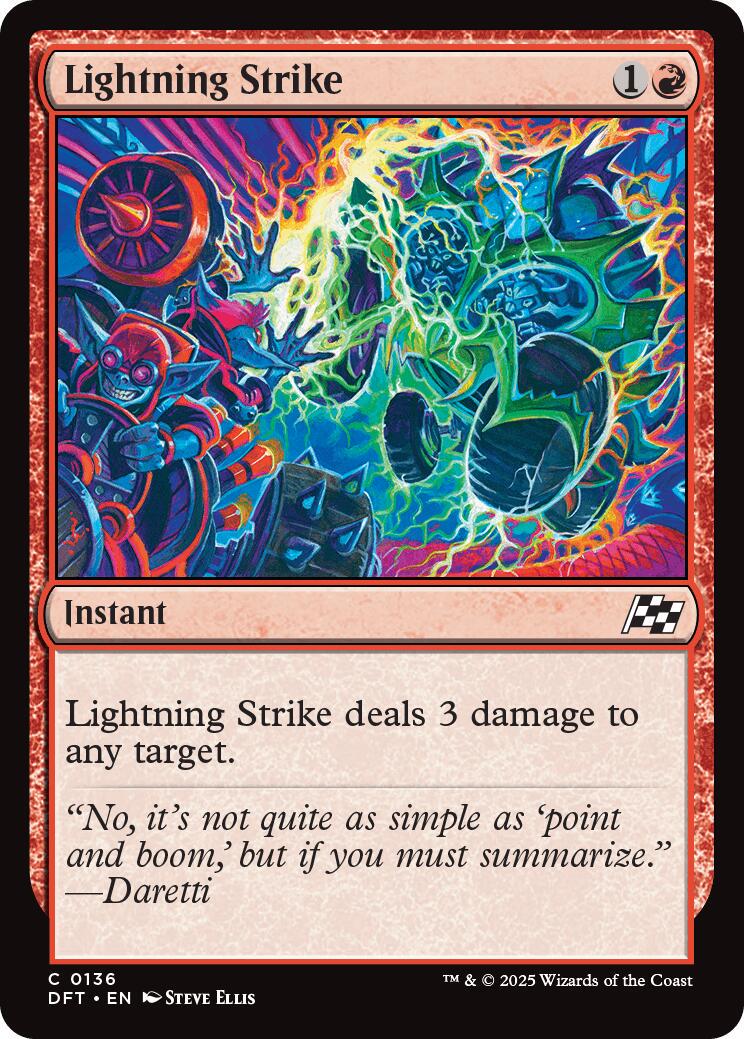 Lightning Strike [Foil] (Magic Aetherdrift)
