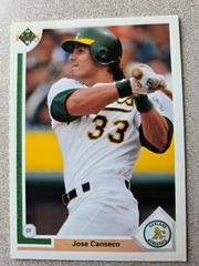 Jose Canseco -Athletics #155 | Jose Canseco Baseball Cards 1991 Upper Deck