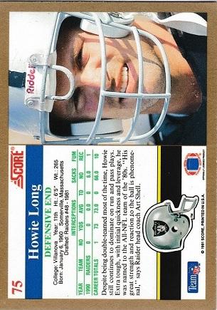 Howie Long #75 Prices | 1991 Score | Football Cards