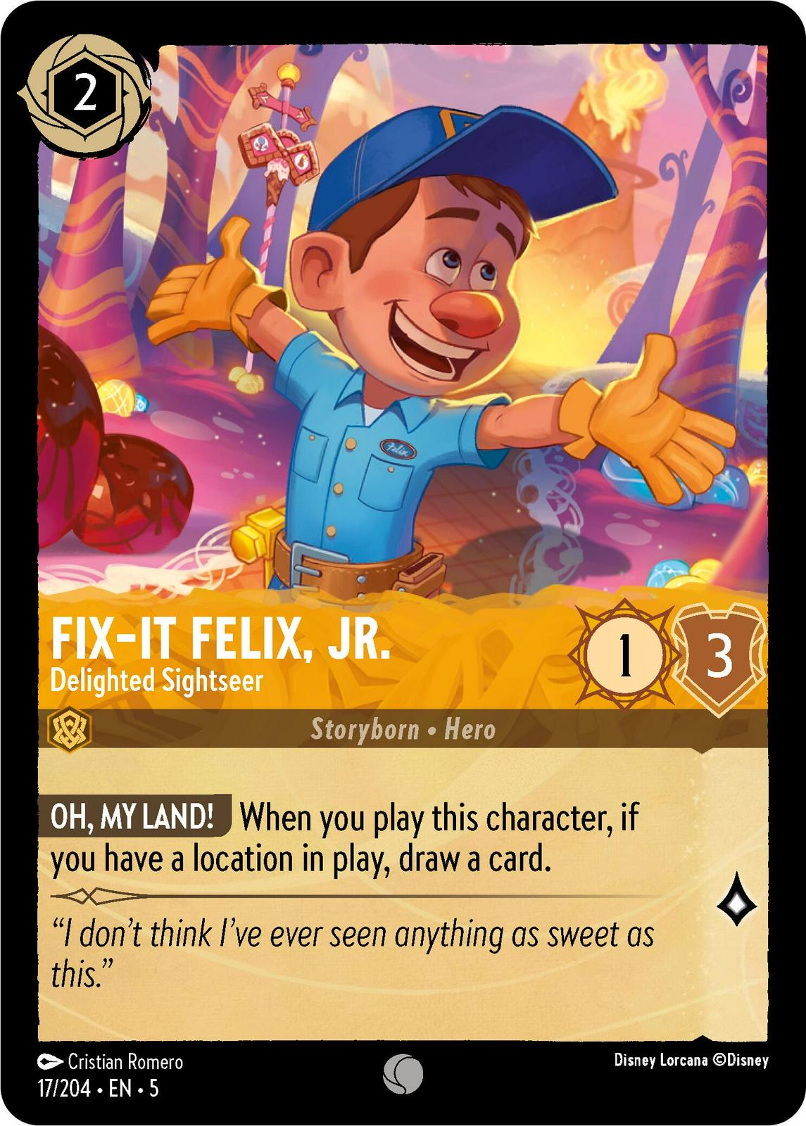 Fix-It Felix, Jr. - Delighted Sightseer #17 Lorcana Shimmering Skies