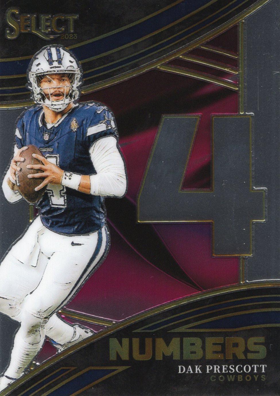 Dak Prescott #9 Football Cards 2023 Panini Select Numbers