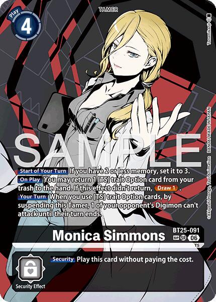 モニカ・シモンズ BT25-091 SP Monica Simmons [SP] #BT25-091 Prices | Digmon Dual Revolution