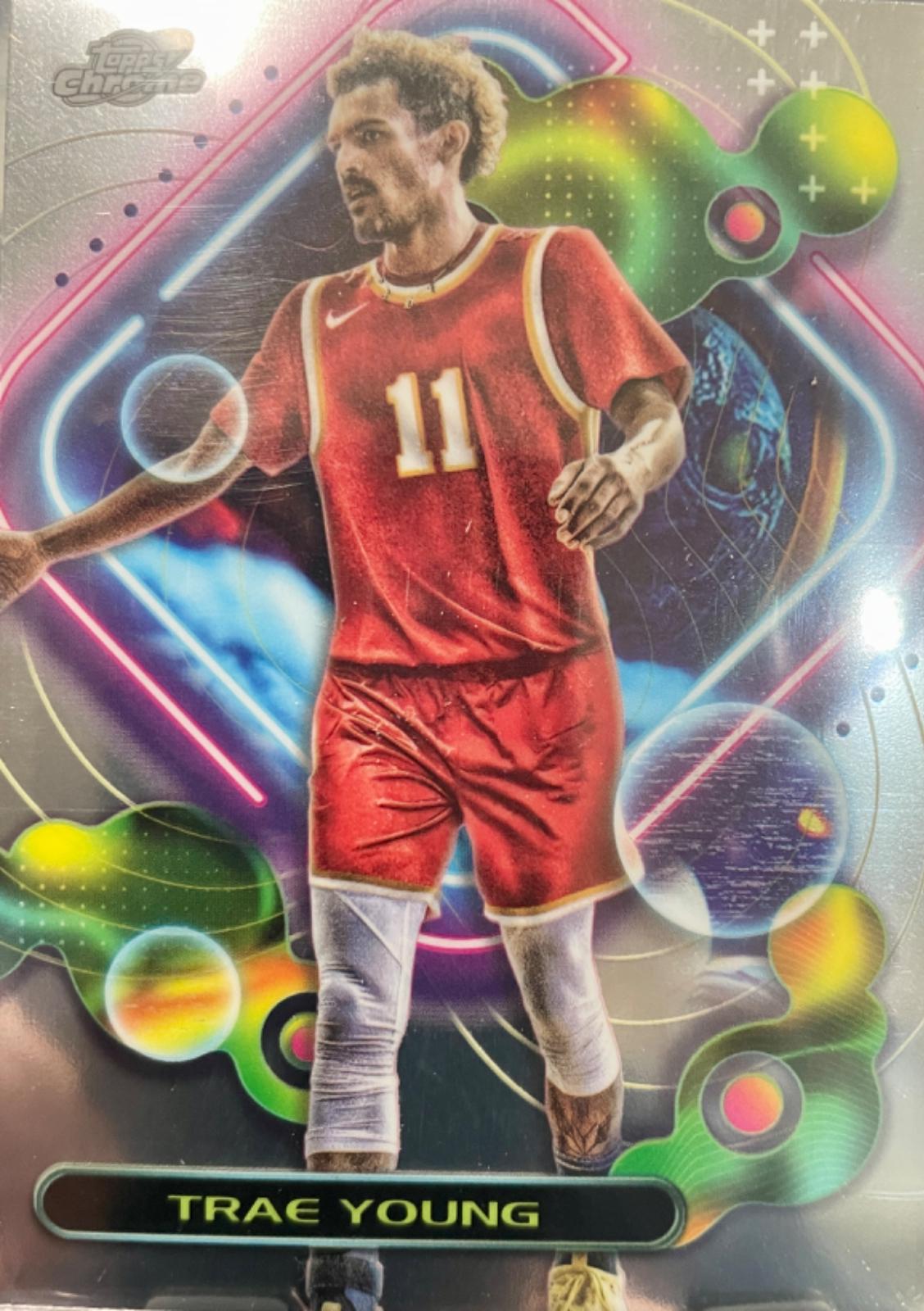 Trae Young #1 Basketball Cards 2023 Topps Cosmic Chrome