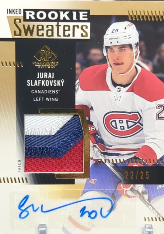 Juraj Slafkovsky #RS-JS 2022 Sp Game Used Inked Rookie Sweaters Patch Hockey