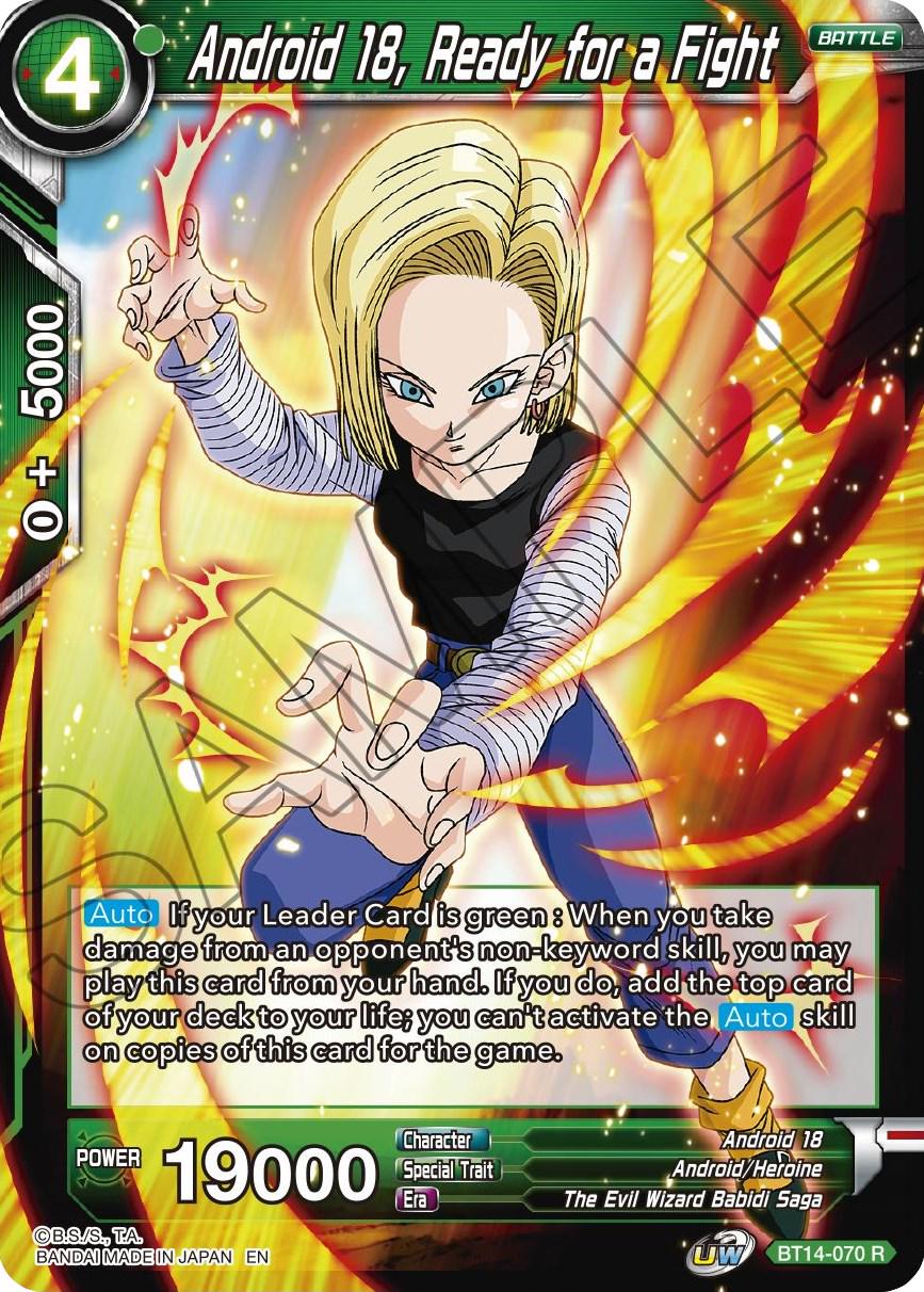 Android 18, Ready for a Fight BT14-070 Dragon Ball Super Cross Spirits