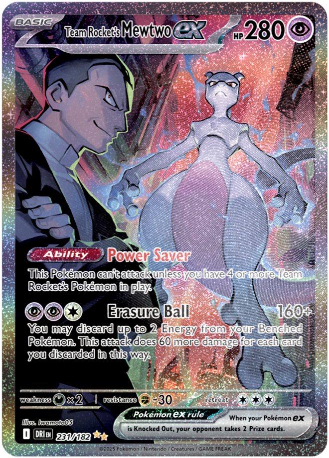 Ream Rocket's Mewtwo ex #231 Pokemon Destined Rivals
