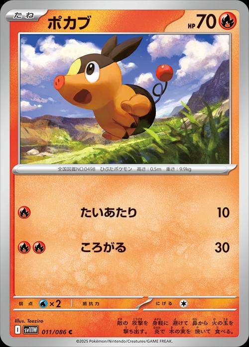 Tepig #11 Pokemon Japanese White Flare