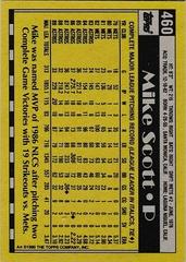 Back Of Card | Mike Scott Baseball Cards 1990 Topps