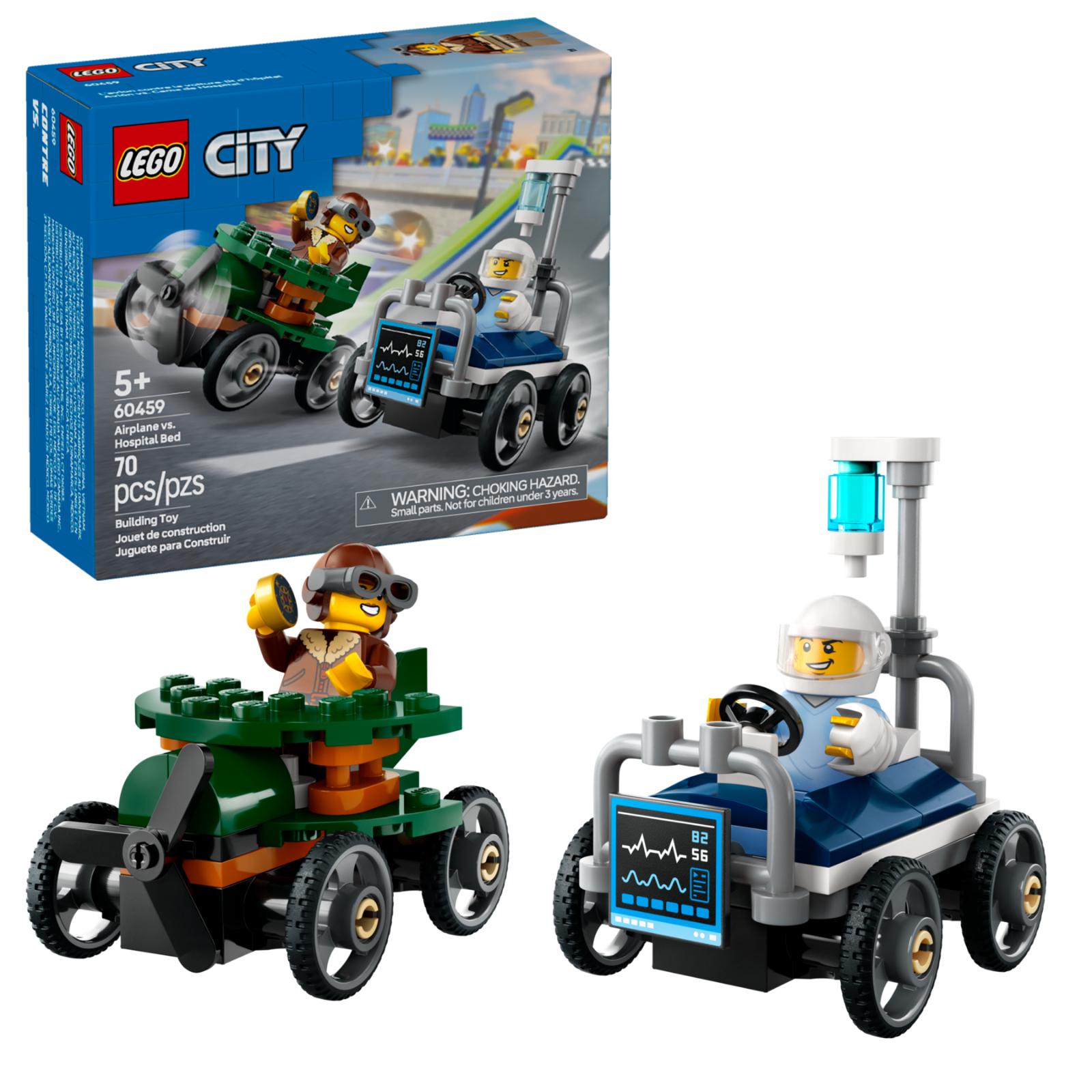 Airplane Vs. Hospital Bed Race Car Pack #60459 LEGO City