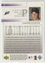 Reverse | Tanyon Sturtze Baseball Cards 2002 Upper Deck