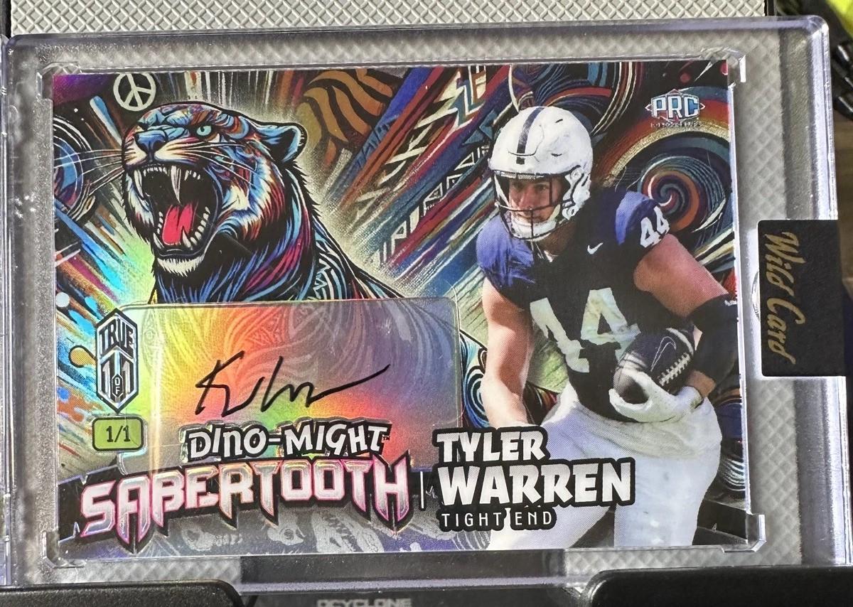 Tyler Warren #PHST-TWA 2024 Wild Card Alumination Dino Might Pre Historic Football