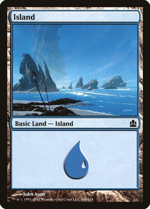 Island #304 Magic Commander