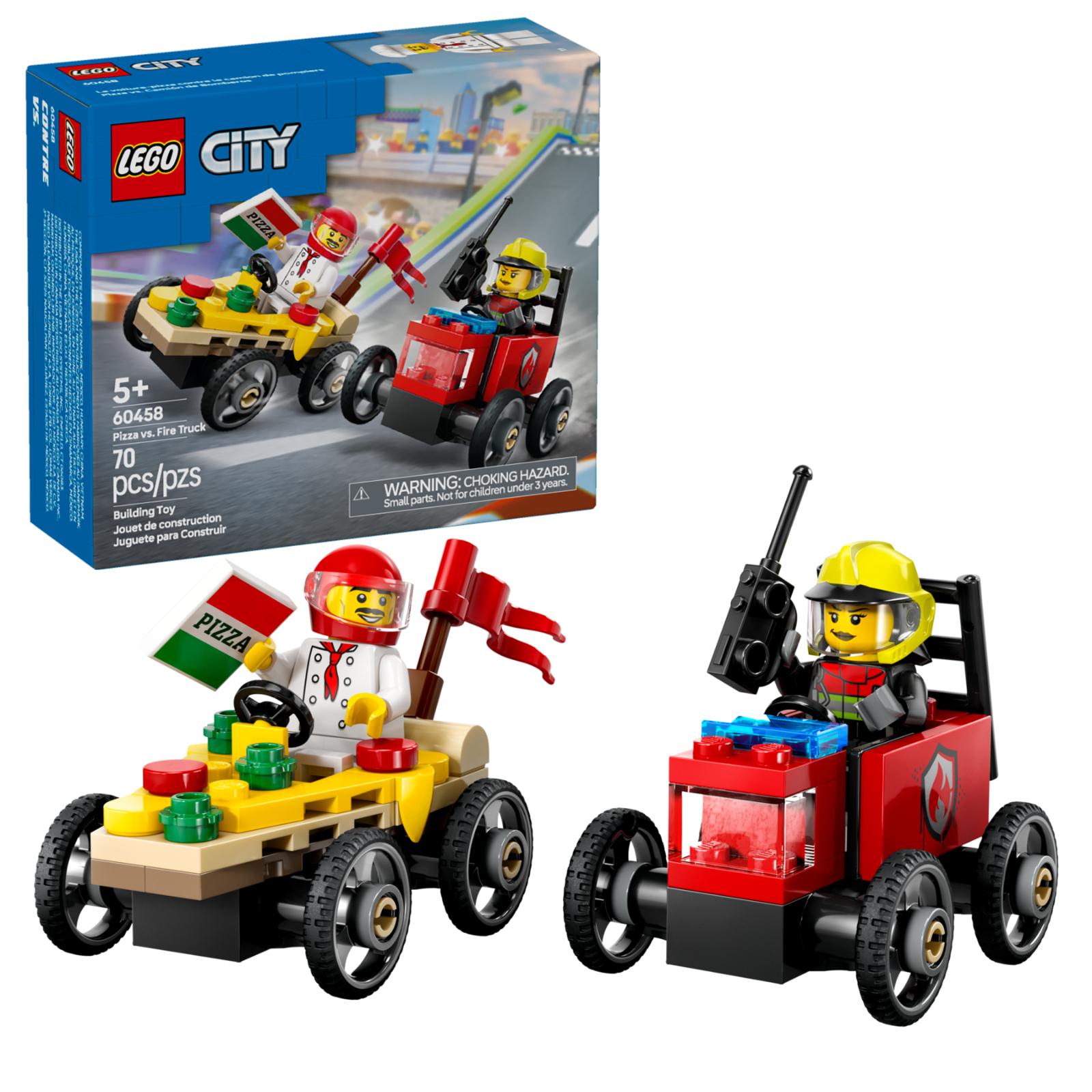 Pizza Vs. Fire Truck Race Car Pack #60458 LEGO City