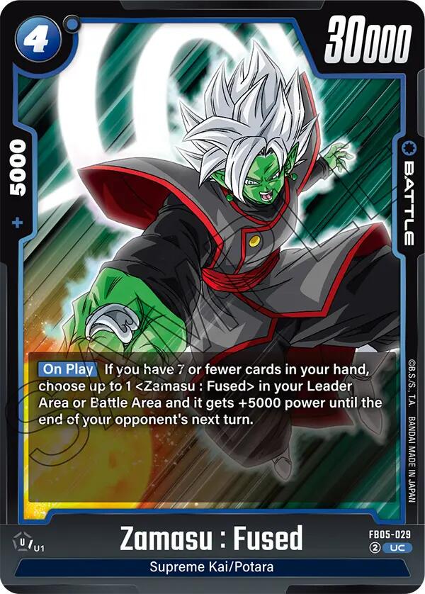Zamasu: Fused FB05-029 Dragon Ball Fusion World New Adventure