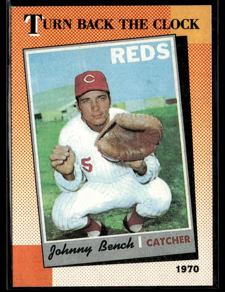 Johnny Bench #664 Baseball Cards 1990 Topps