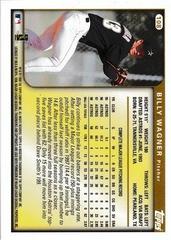 Back Of Card | Billy Wagner Baseball Cards 1999 Topps