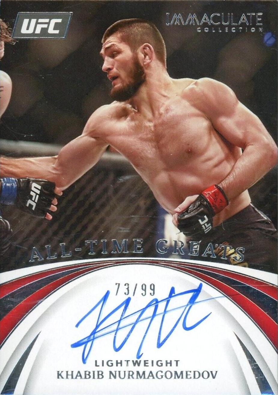 Khabib Nurmagomedov #AT-KBN Ufc Cards 2022 Panini Immaculate UFC All Time Greats Signatures