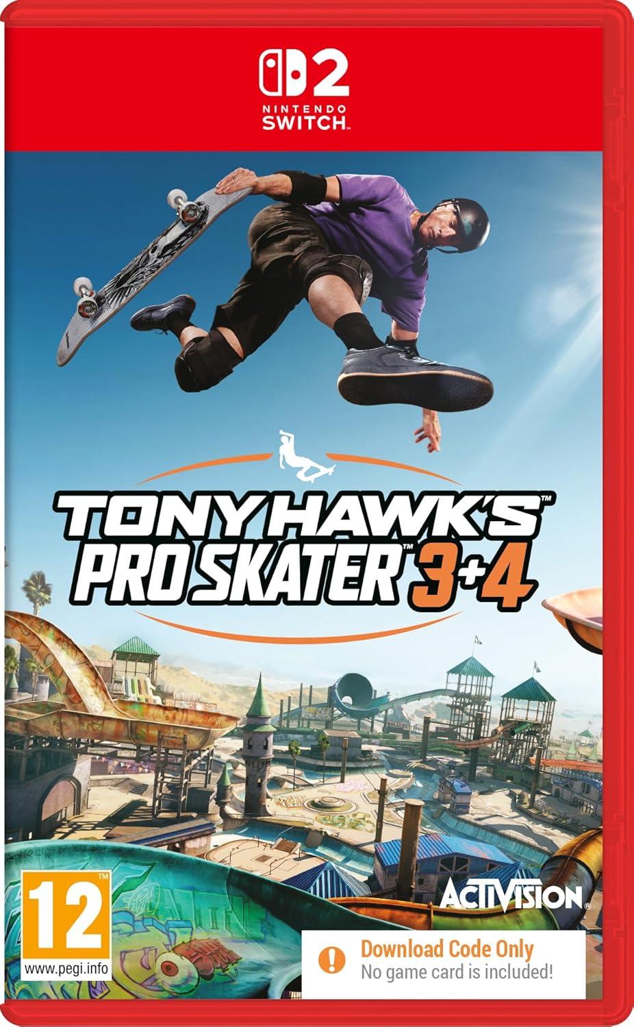 Carátula de Tony Hawk´s Pro Skater 3+4 para Switch 2 (edición PAL España)