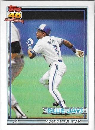 Mookie Wilson #727 Baseball Cards 1991 Topps