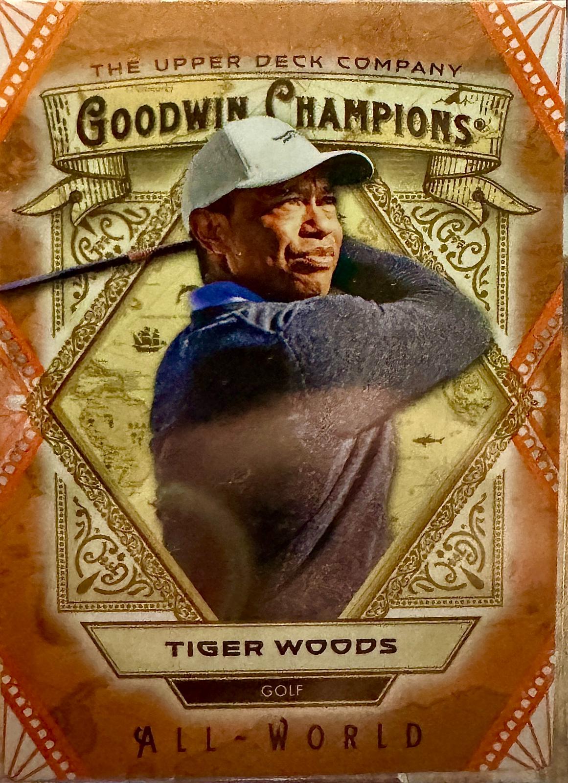 Tiger Woods [Orange] #AW-2 Prices | 2025 Upper Deck Goodwin