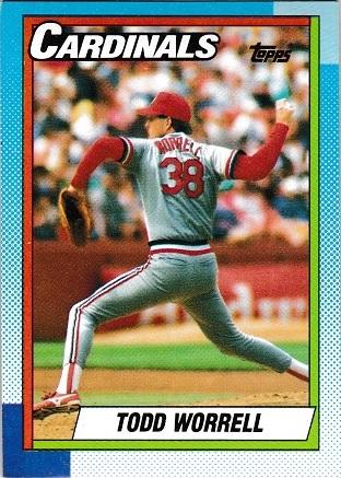 Todd Worrell #95 Baseball Cards 1990 Topps