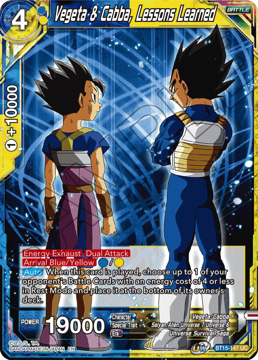 Vegeta & Cabba, Lessons Learned BT15-147 Dragon Ball Super Saiyan Showdown