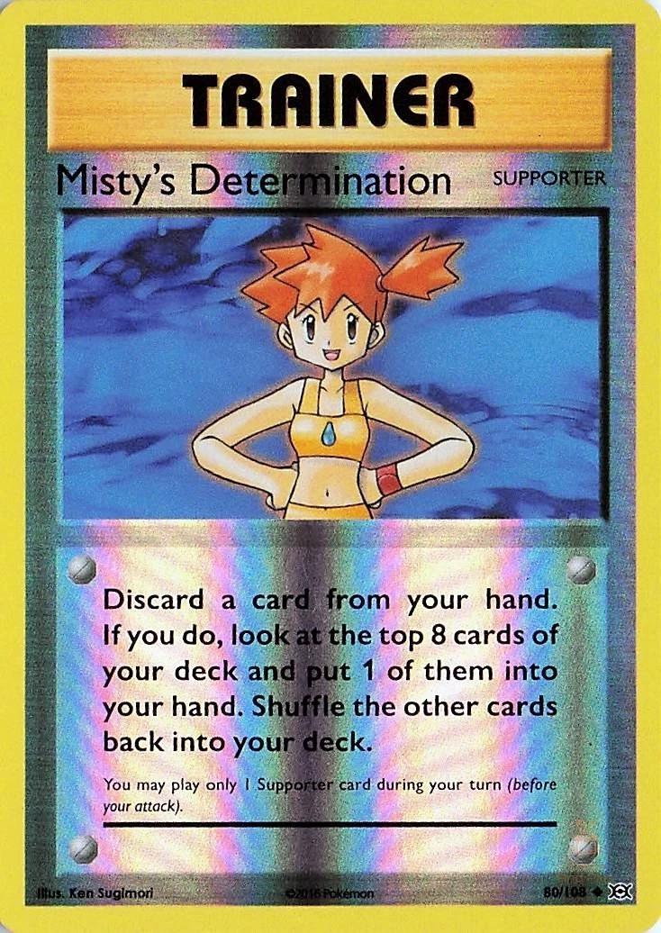 Misty's Determination [Reverse Holo] #80 Prices | Pokemon Evolutions |  Pokemon Cards