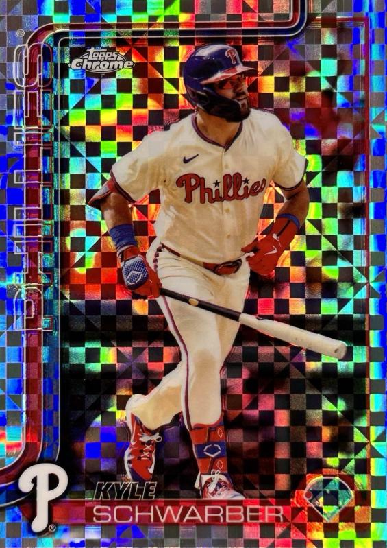 2025 Topps Chrome Kyle Schwarber [X-Fractor] #31 card