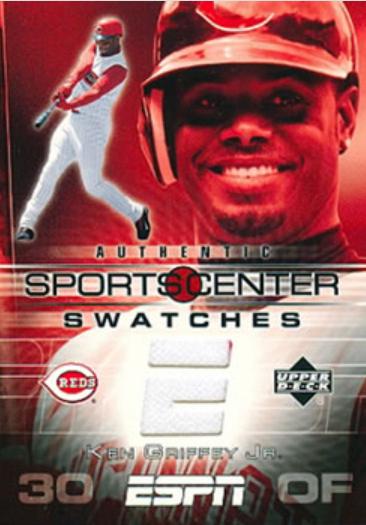 Ken Griffey Jr #GU-KJ Baseball Cards 2005 Upper Deck ESPN Sportscenter Swatches
