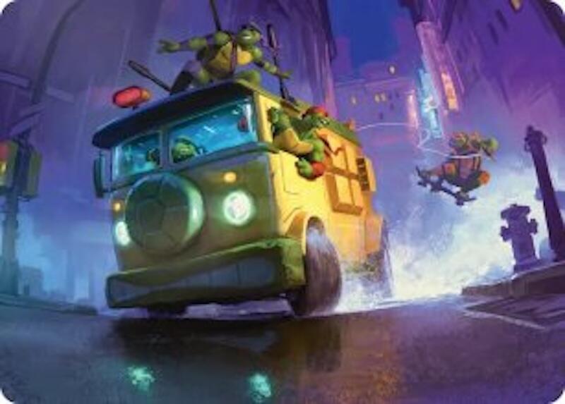 Turtle Van Art Card