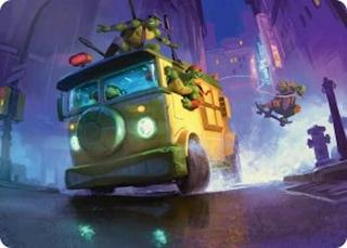 Turtle Van Art Card