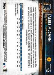 Back Of Card | James McCann Baseball Cards 2015 Topps