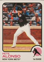 Pete Alonso [Throwback Uniform] #54 Baseball Cards 2022 Topps Heritage Prices