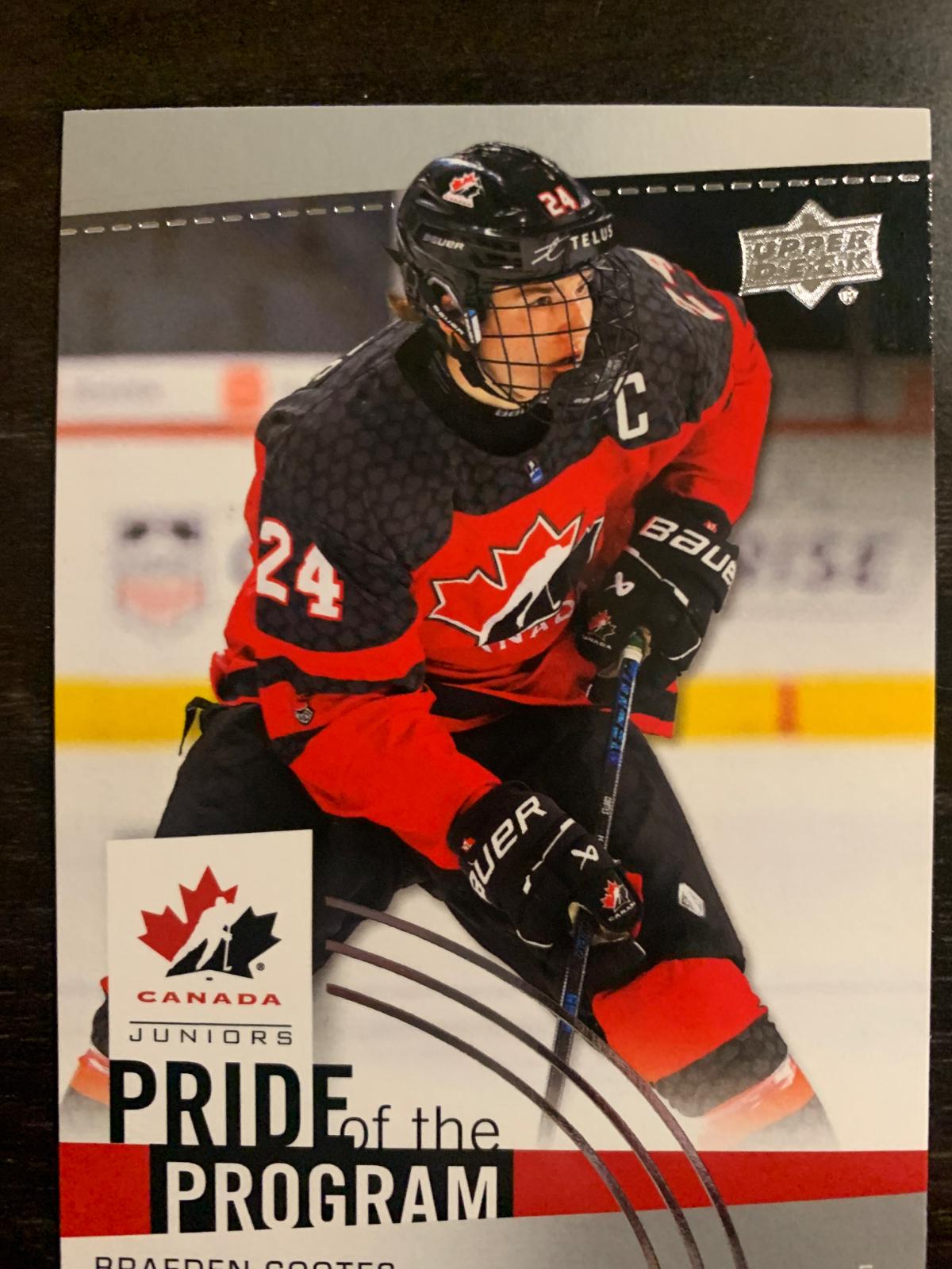 Braeden Cootes #72 2025 Upper Deck Team Canada Juniors Hockey