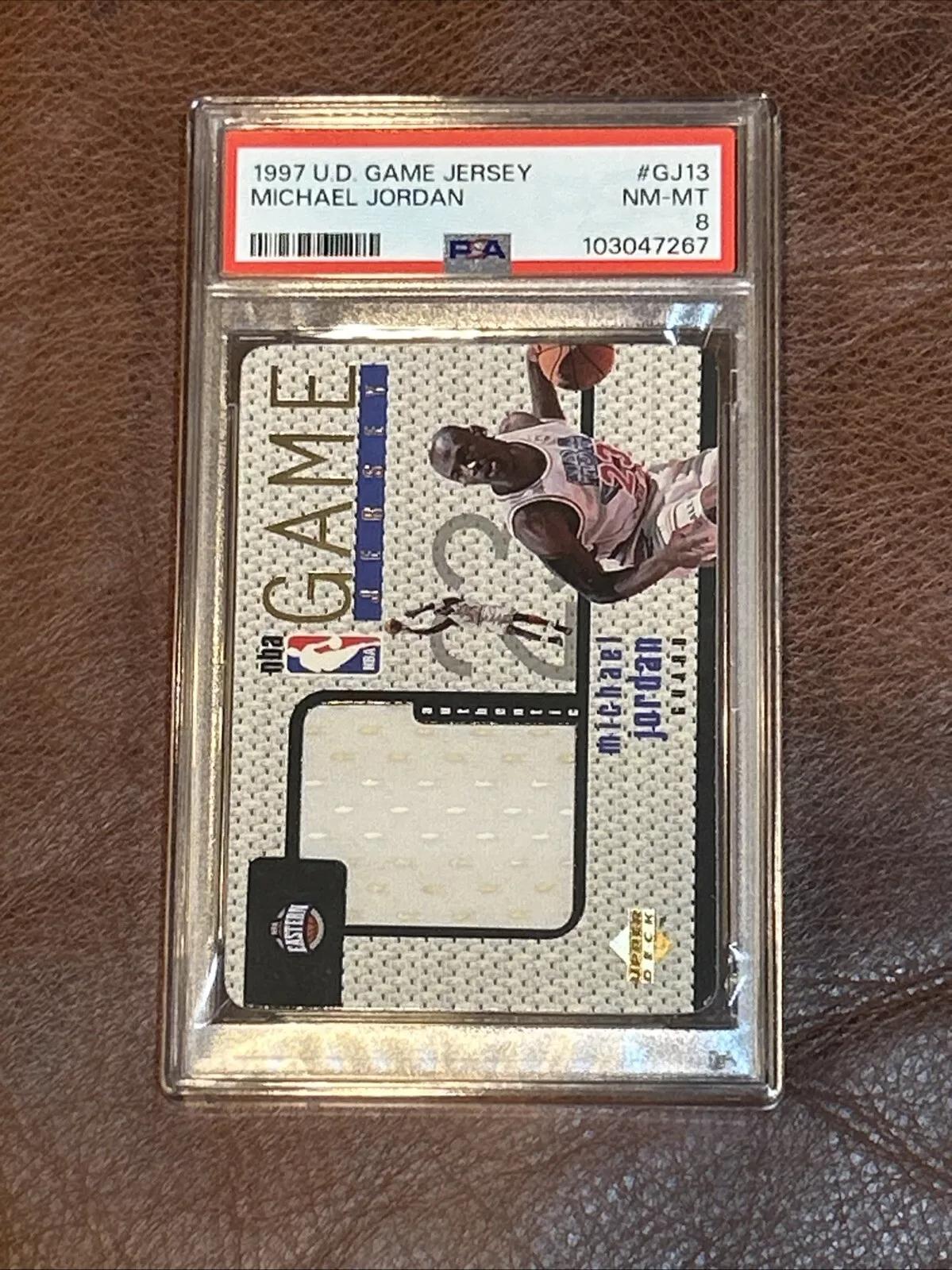 Michael Jordan #GJ13 Basketball Cards 1997 Upper Deck Game Jersey