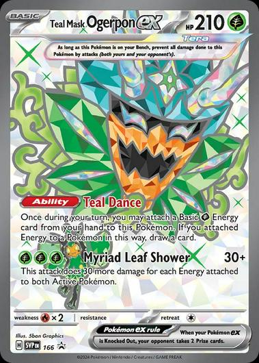 Teal Mask Ogerpon Ex #166 Cover Art