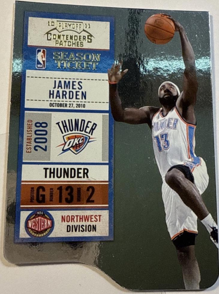 James Harden #30 2010 Panini Playoff Contenders Patches Basketball