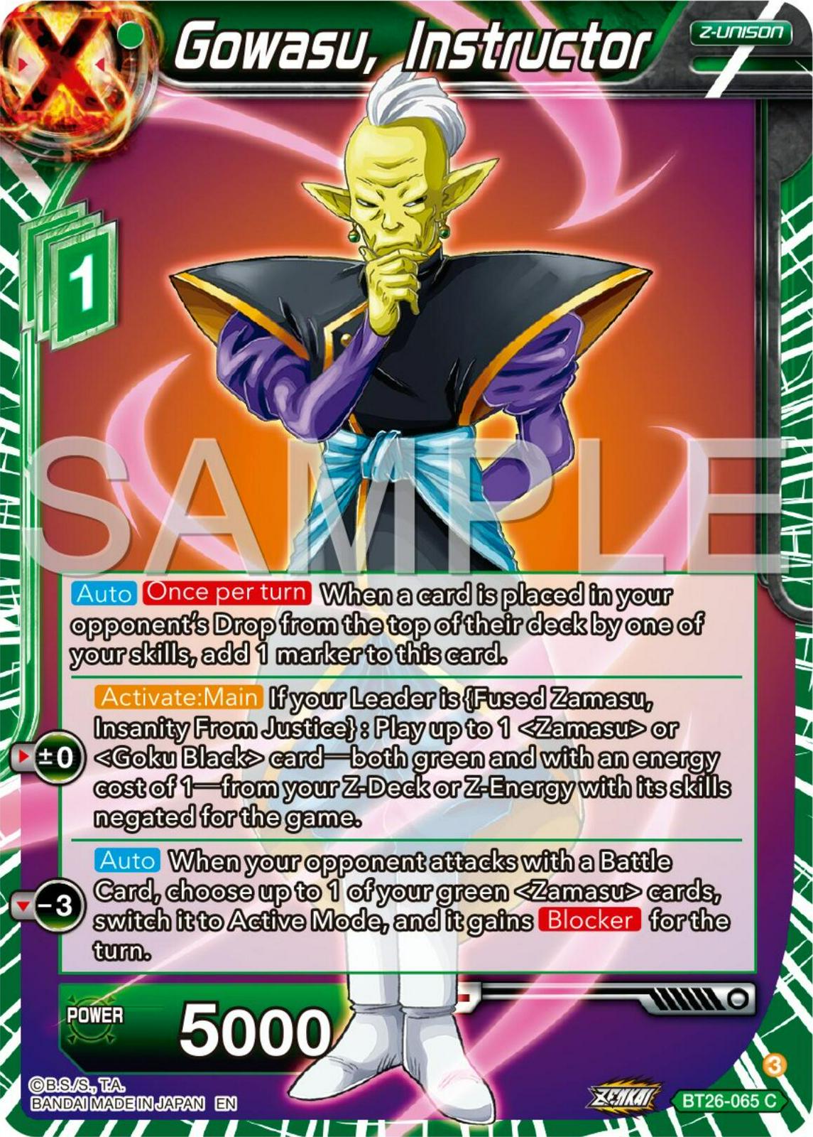 Gowasu, Instructor BT26-065 Dragon Ball Super Ultimate Advent