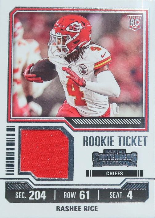 Rashee Rice #TS28 Football Cards 2023 Panini Contenders Rookie Ticket Swatch