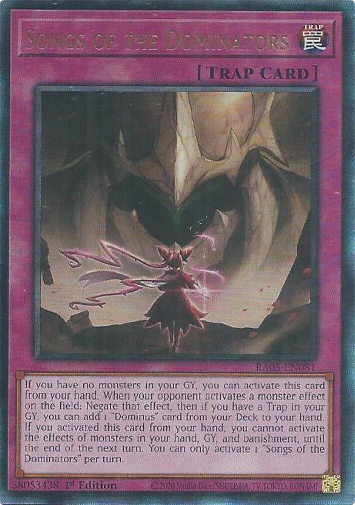 Songs of the Dominators [Ultimate Rare] RA05-EN081
