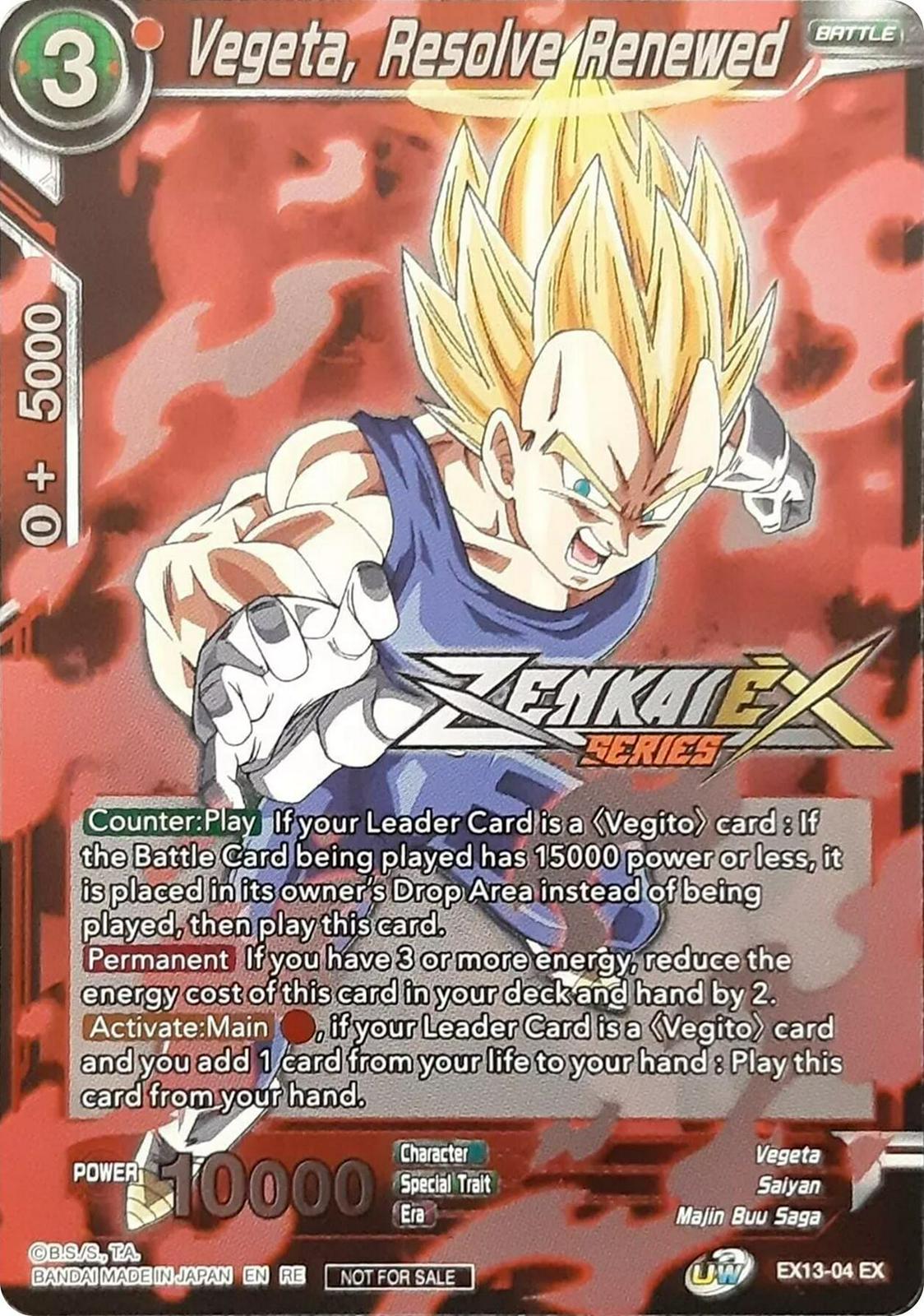 Vegeta, Resolve Renewed EX13-04 Dragon Ball Super Divine Multiverse Release Promos