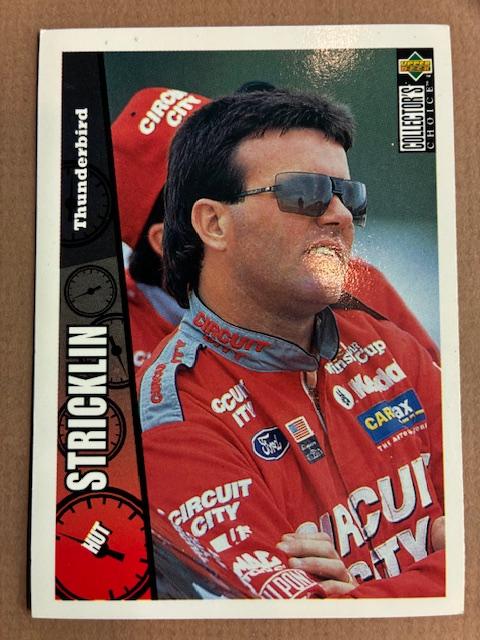 Hut Stricklin #8 Racing Cards 1997 Collector's Choice NASCAR