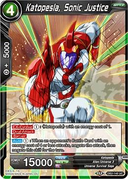 Katopesla, Sonic Justice DB2-148 Dragon Ball Super Divine Multiverse