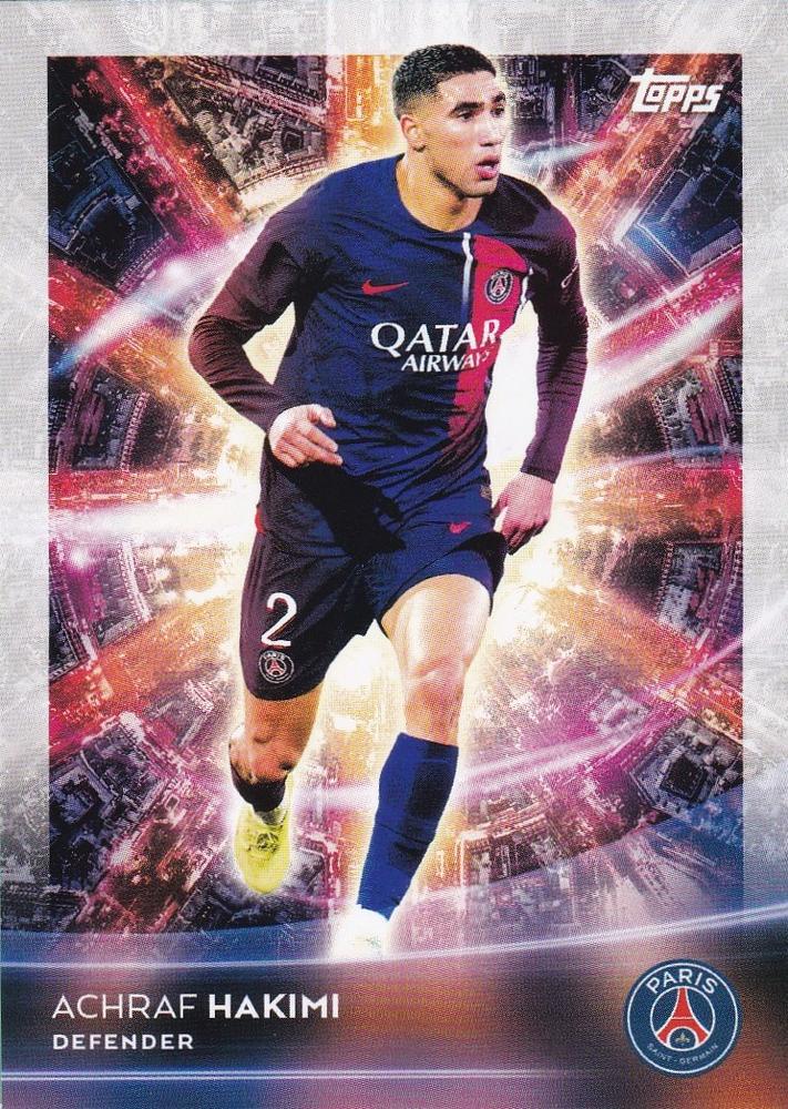 Achraf Hakimi #28 2023 Topps Paris Saint Germain Team Set Soccer
