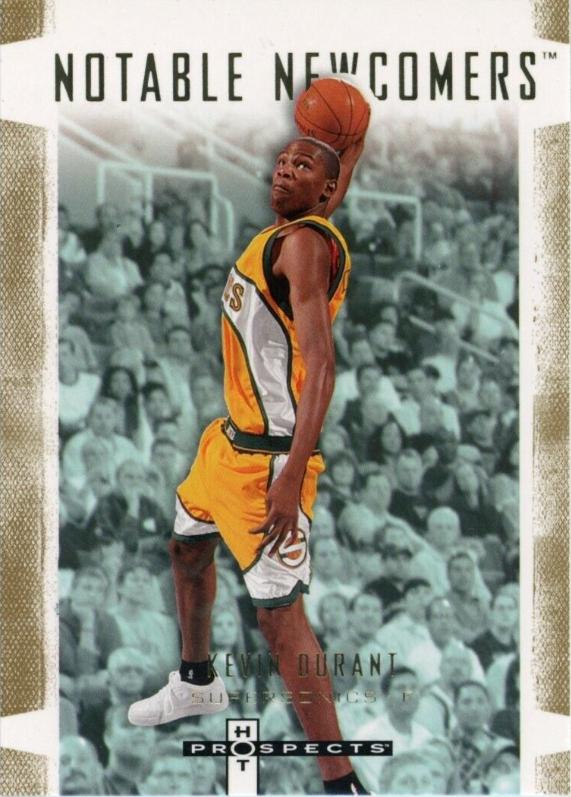 Kevin Durant #NN-1 Basketball Cards 2007 Fleer Hot Prospects Notable Newcomers