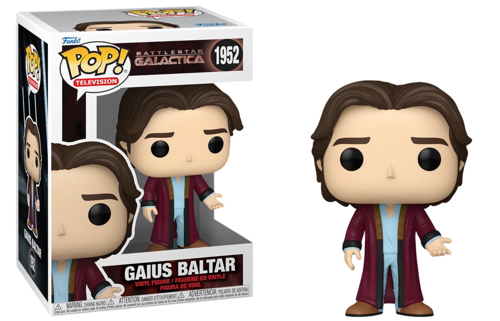 Gaius Baltar #1952 Battlestar Galactica Funko Pop box and figure