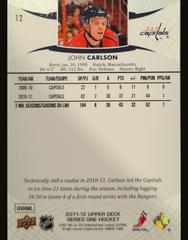 Reverse | John Carlson Hockey Cards 2011 Upper Deck